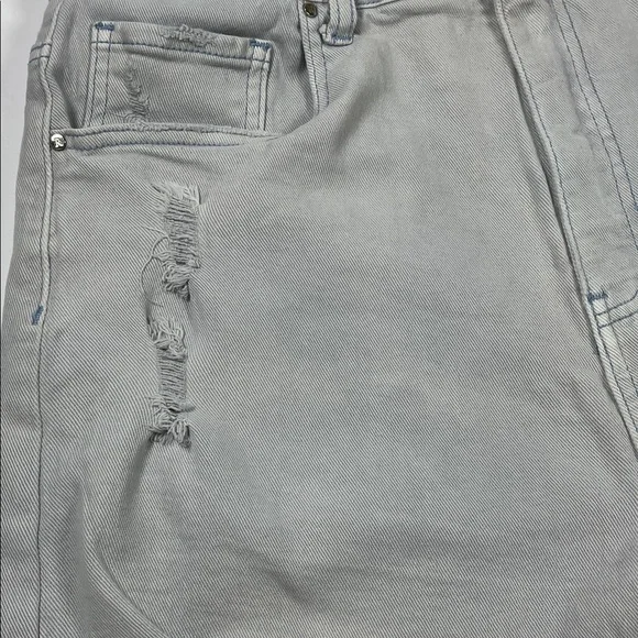 Risen Jeans Distressed Light Blue Denim Cutoff Shorts Sz 1XL - Picture 7 of 11